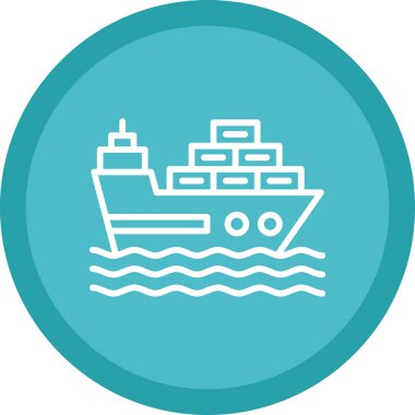 ship icon, vector illustration simple design
