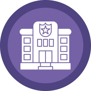 Polis karakolu web simgesi, vektör illüstrasyonu 