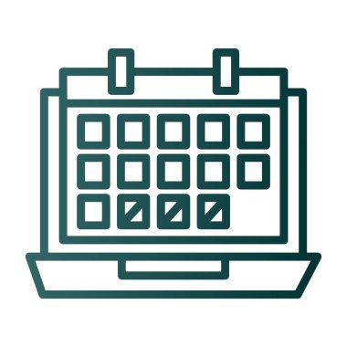 Takvim simgesi, vektör illüstrasyonu basit tasarım