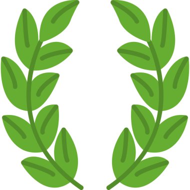 Defne çelengi ağ vektör simgesi