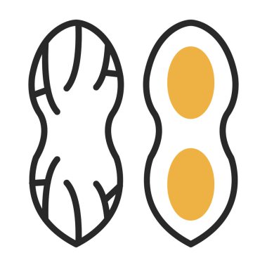 Yer fıstığı web simgesi, vektör illüstrasyonu