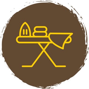 Demir tahta düz simge, vektör çizimi basit tasarım