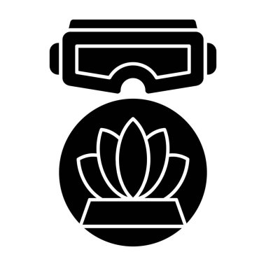 spa salon simgesi, siyah vektör biçimi düzenlenebilir