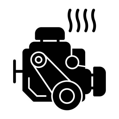 motor simgesi, vektör illüstrasyonu basit tasarım