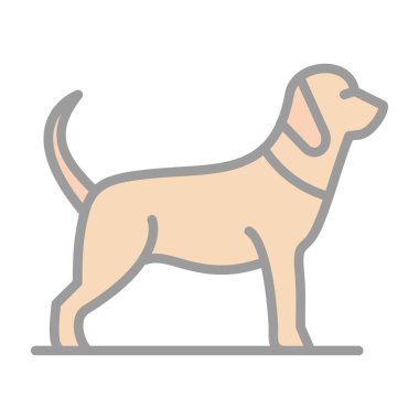 köpek simgesi, vektör illüstrasyonu basit tasarım