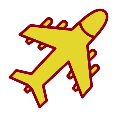 uçak yolculuğu ve ulaşım simgesi