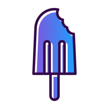 Mavi ve beyaz bir ikonun vektör illüstrasyonu