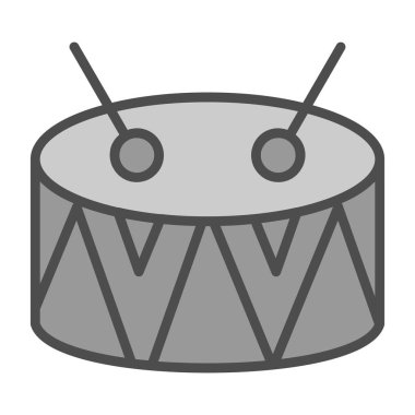 Vektör illüstrasyonu, Davul simgesi.