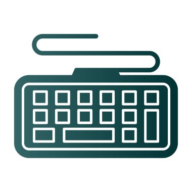 bilgisayar klavyesi simgesi, vektör illüstrasyonu basit tasarım