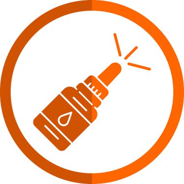 Burun spreyi ikonu. vektör illüstrasyonu                       