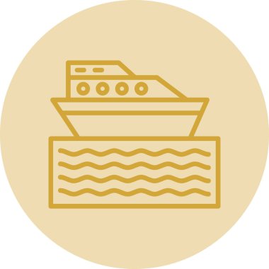 tekne ikonu vektör illüstrasyonu 