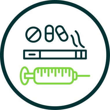 sigara ve daha hafif simge, vektör illüstrasyonu