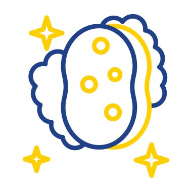 Sünger simgesinin vektör illüstrasyonu 