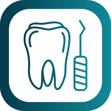 vektör çizim modern b eksikliği simgesi diş