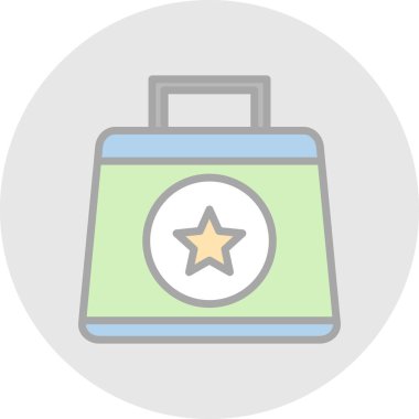 Bir yıldız simgesinin vektör illüstrasyonu