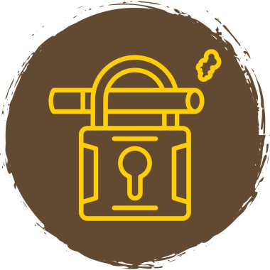 Düz simge, vektör resimlemesini kilitle  