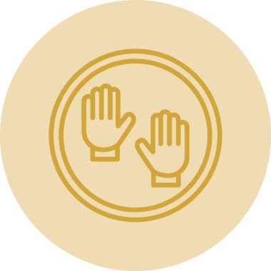Eldivenler web simgesi vektör illüstrasyonu 