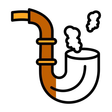 Electronic pipe icon, vector illustration clipart