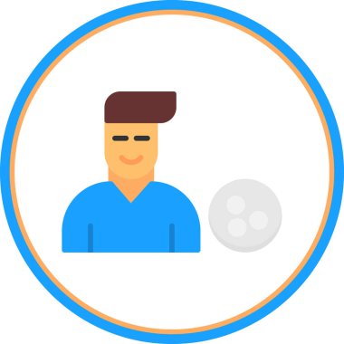 Golf player simgesi. vektör çizim
