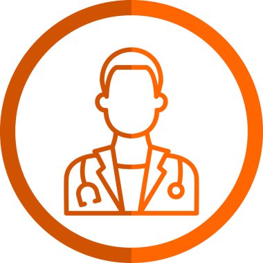 doktor avatar vektör resimleme 