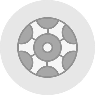 futbol topu düz simgesi, vektör illüstrasyonu