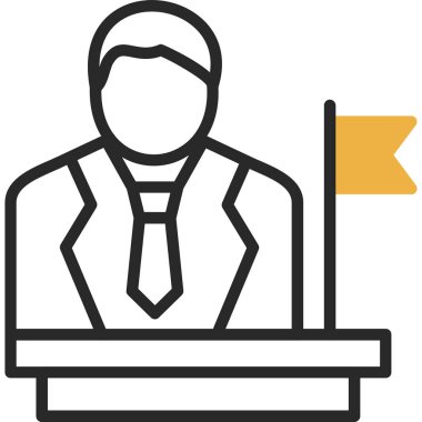 İş konferans vektör simgesi