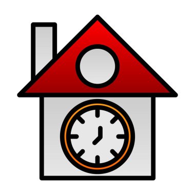 Cuckoo Saat simgesinin vektör çizimi 