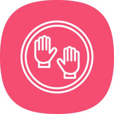 Eldivenler web simgesi vektör illüstrasyonu 