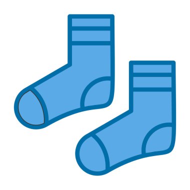 iki çorap düz simgesi, vektör illüstrasyonu