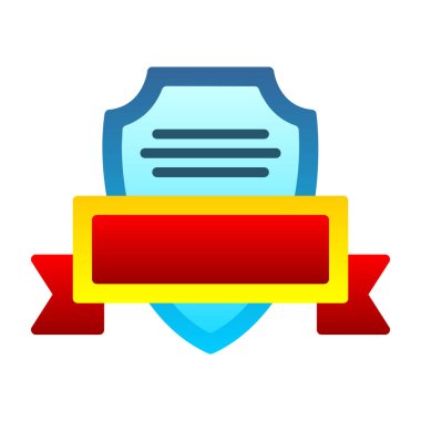 Çizgi film tarzında madalya simgesi