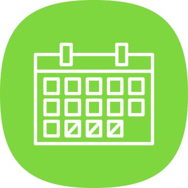 Basit düz zamanlama simgesi, vektör 