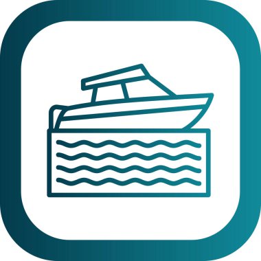 Hız teknesi ikonu vektör illüstrasyonu 