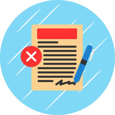 Metin ve belge simgesiyle panonun düz tasarım vektör çizimi