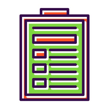 Belge. Web simgesi basit illüstrasyon 