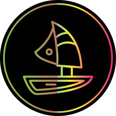 tekne ikonu vektör illüstrasyonu 