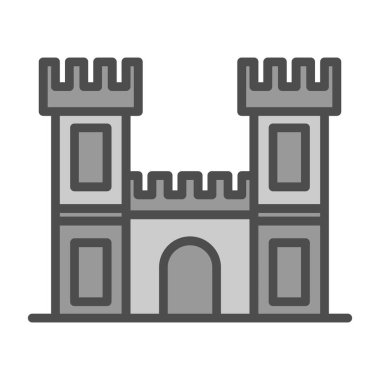 castle icon, vector illustration simple design
