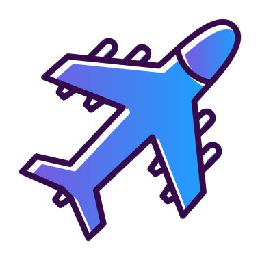 Uçak. Web simgesi basit illüstrasyon