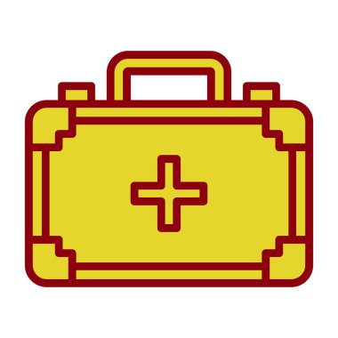 ilk yardım kiti vektör simgesi 