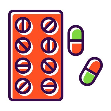 hap simgesi, vektör illüstrasyon tasarımı 