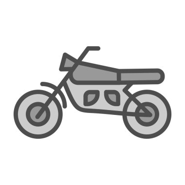 motosiklet simgesi, vektör illüstrasyonu basit tasarım