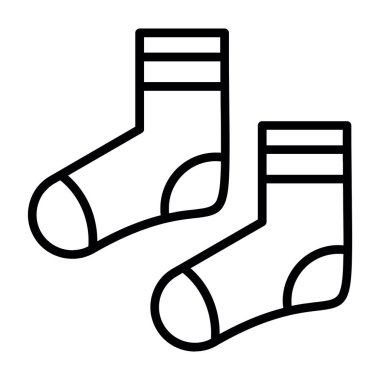 iki çorap düz simgesi, vektör illüstrasyonu