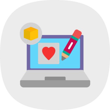 kalem vektör simgesi olan dizüstü bilgisayar