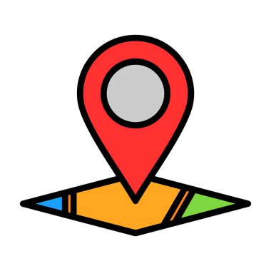 konum pin konum simgesi, vektör arkaplan 