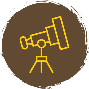 Teleskop. Web simgesi basit illüstrasyon