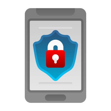 Güvenlik simgesinin vektör illüstrasyonu 