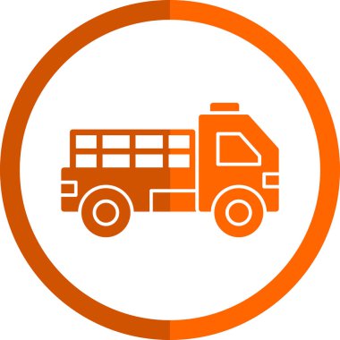 Kamyonet simgesinin vektör illüstrasyonu