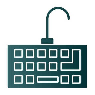 bilgisayar klavyesi simgesi, vektör illüstrasyonu basit tasarım