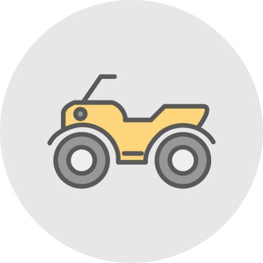 ATV araba simgesi vektör illüstrasyonu 