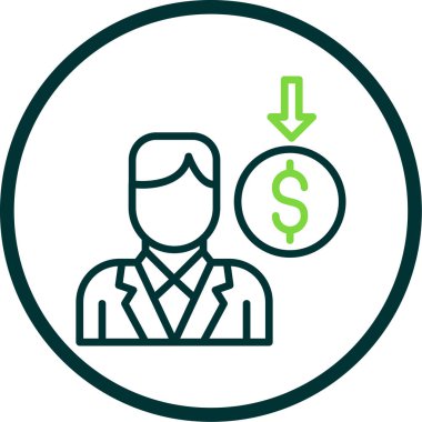 iş adamı vektör çizgisi simgesi dekoru