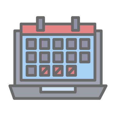 Takvim simgesi, vektör illüstrasyonu basit tasarım